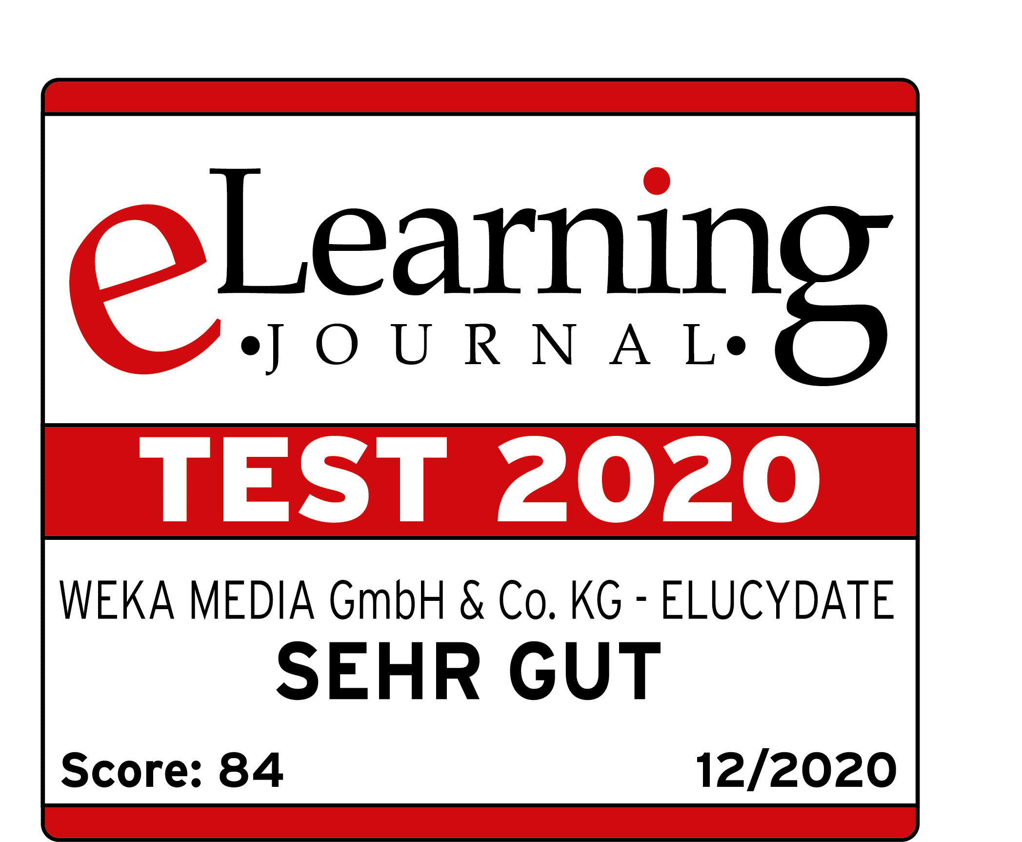Award 2020 vom eLearning Journal an WEKA MEDIA GmbH & Co. KG verliehen
