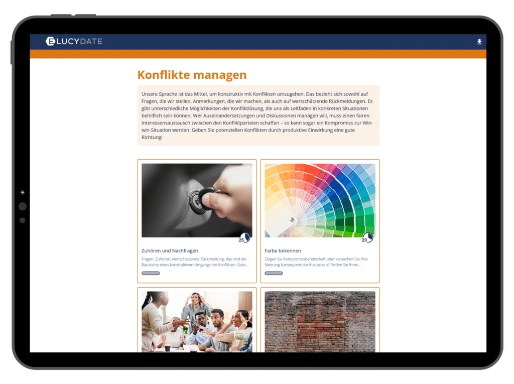 Elucydate Kurs Konflikte managen E-Learning Kursreihe interne und externe Kommunikation von Elucydate